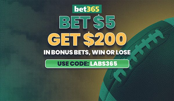 Register with the bet365 bonus code LABS365 and claim $200 in bonus bets for 49ers vs. Rams TNF.
