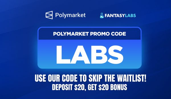 Use Polymarket promo code LABS to skip the waitlist and deposit $20 to get $20 in bonus on Wednesday, April 22, 2026.