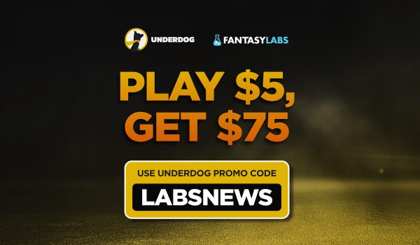 Use the Underdog promo code LABSNEWS to claim a $75 welcome bonus for NFL Week 15.