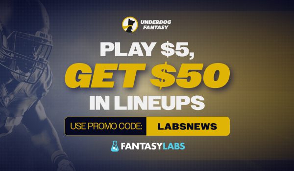 Register with the Underdog promo code LABSNEWS to claim $50 in bonus lineups for any picks from CFB or NFL games.