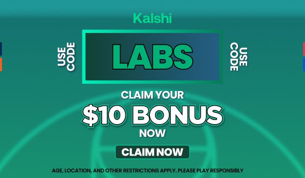 Kalshi promo code LABS $10 bonus for trading college basketball, NBA, and WBC markets