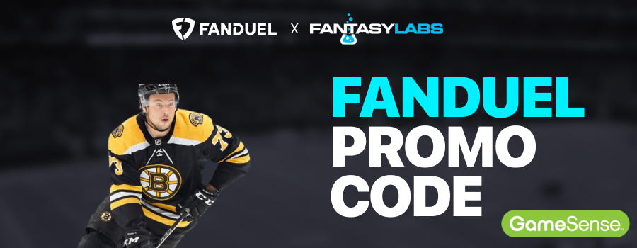 fanduel promo code in massachusetts graphic with bruins defenseman charlie mcavoy