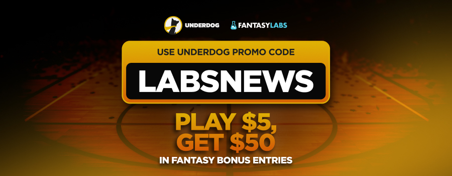 Claim a $50 NBA DFS bonus with the Underdog promo code LABSNEWS today.