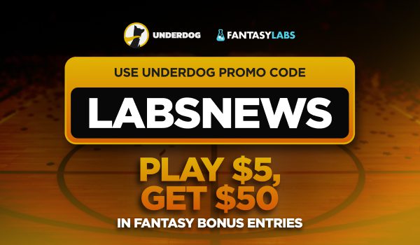 Use Underdog promo code LABSNEWS as a new signup to net $50 in fantasy bonus entries now.